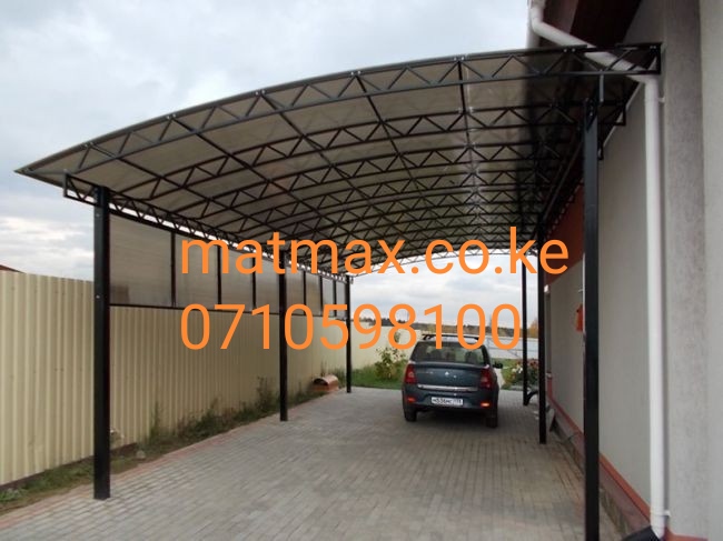 multiple polycarbonate car parking shade